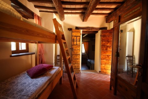 Camera con letto a castello